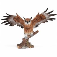Eule mit breieten Flügeln