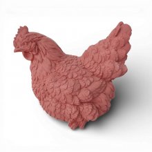 Henne sitzend orange