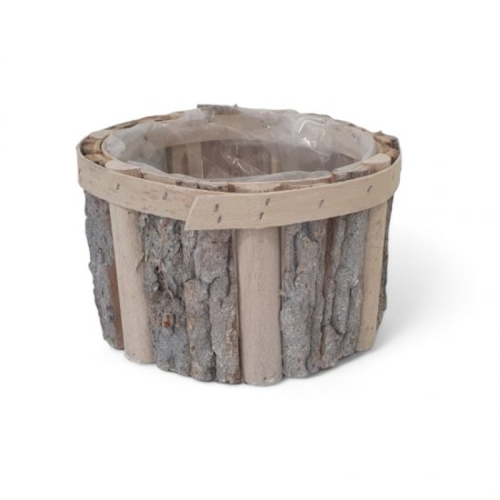 Holztopf rund - zum Schließen ins Bild klicken
