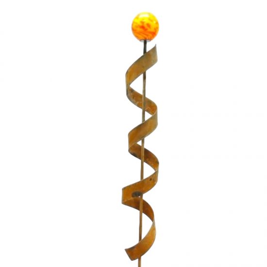 Spirale mit Glaskugel, H 150cm - zum Schließen ins Bild klicken