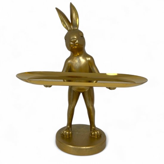 Hase mit Tablett - zum Schließen ins Bild klicken