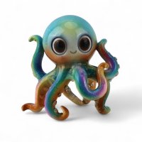 Gloss Octopus klein, blau