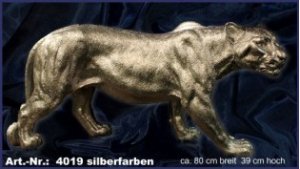 Jaguar stehend silber