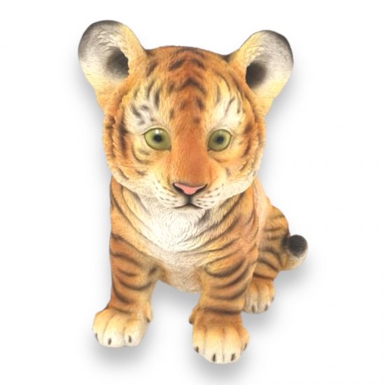 Tigerbaby sitzend - zum Schließen ins Bild klicken