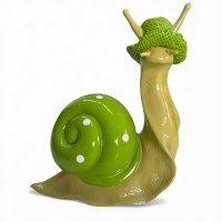 Schnecke, Hut grün