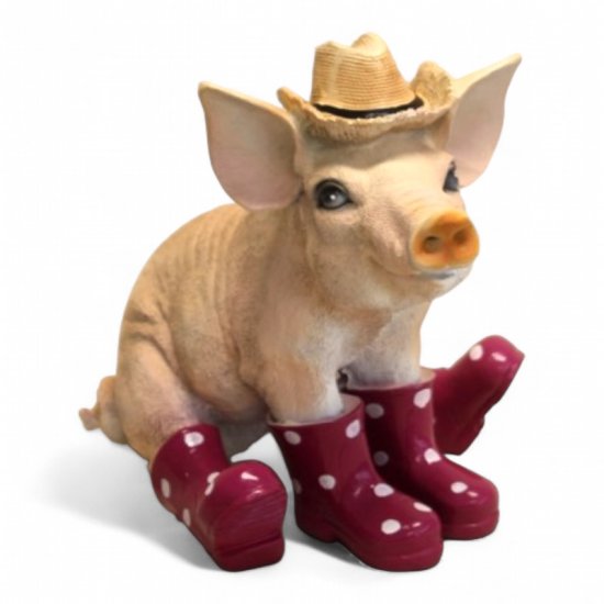Schwein Stiefel Hut - zum Schließen ins Bild klicken