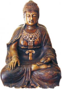 Buddha sitzend , gro