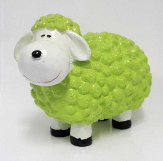 Schaf lustig, grün - zum Schließen ins Bild klicken