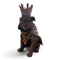 Hund mit Krone H 49cm