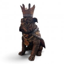 Hund mit Krone H 49cm