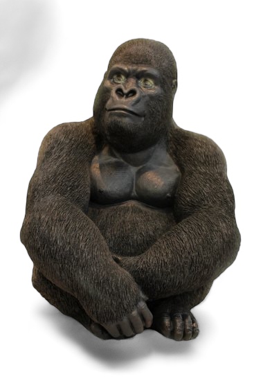Gorilla sitzt - zum Schließen ins Bild klicken