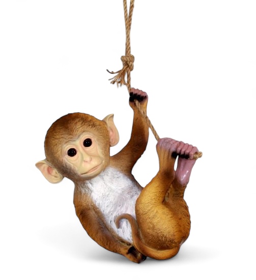 Affe hängend - zum Schließen ins Bild klicken