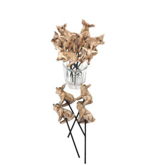 Schweine Stecker, 12tlg. Set - zum Schließen ins Bild klicken