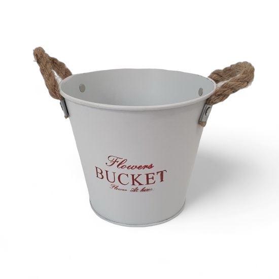 Zinktop Flowers Bucket - zum Schließen ins Bild klicken