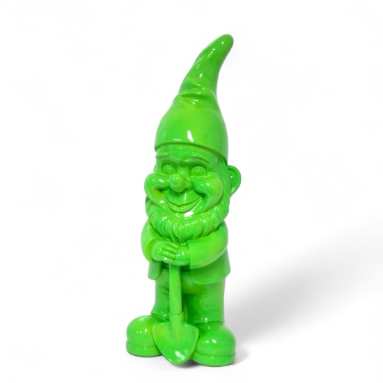 Zwerg Spaten grün, H58cm - zum Schließen ins Bild klicken