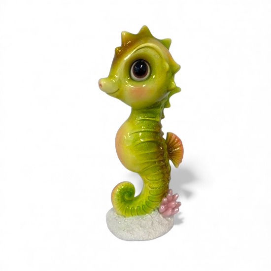 Seepferd klein, grün - zum Schließen ins Bild klicken